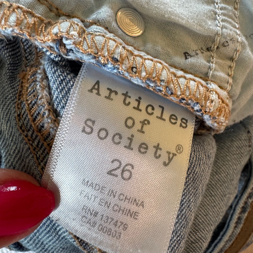 Articles Of Society Sky Blue Ankle Jeans - Picture 5 of 8